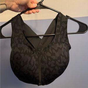 Black Animal Print Sports Bra